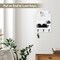 Key Holder Wall Mount, Mail Shelf Decor with 3 Key Hooks, Versatile Wood Wall Organizer for Entryway Hallway (8.2” x 10.6”x 3.6”) (White)